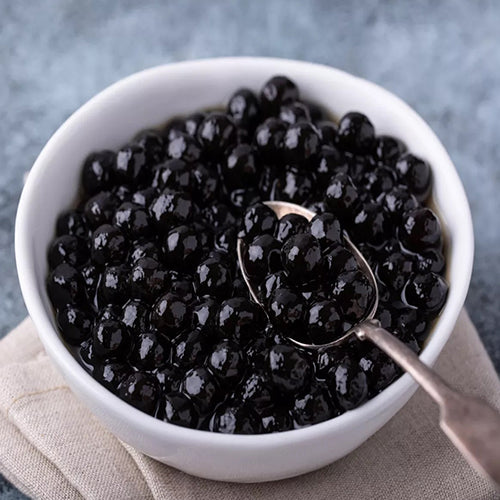 Black Tapioca Pearls: (JUMBO size  commercial grade: 3 kg bag)