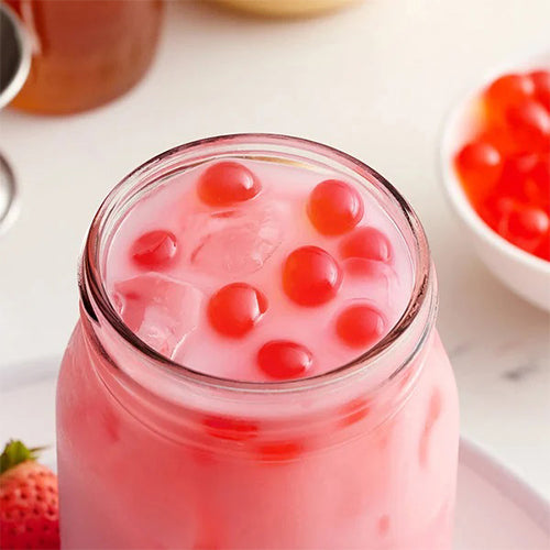 STRAWBERRY Popping Boba ( 3.3 kg bottle )